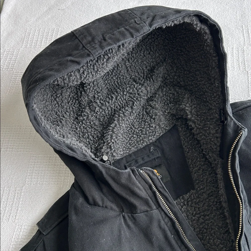 Lee Premium Select Women’s Black Hooded work Jacket size Large - Picture 7 of 8